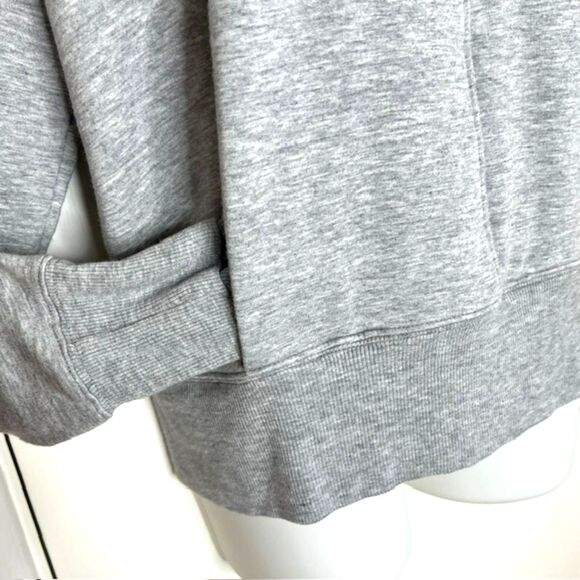 ATHLETA "APOLLO" GRAY KNIT FLEECE TOP KANGAROO POCKET SIZE XXS - Picture 7 of 12